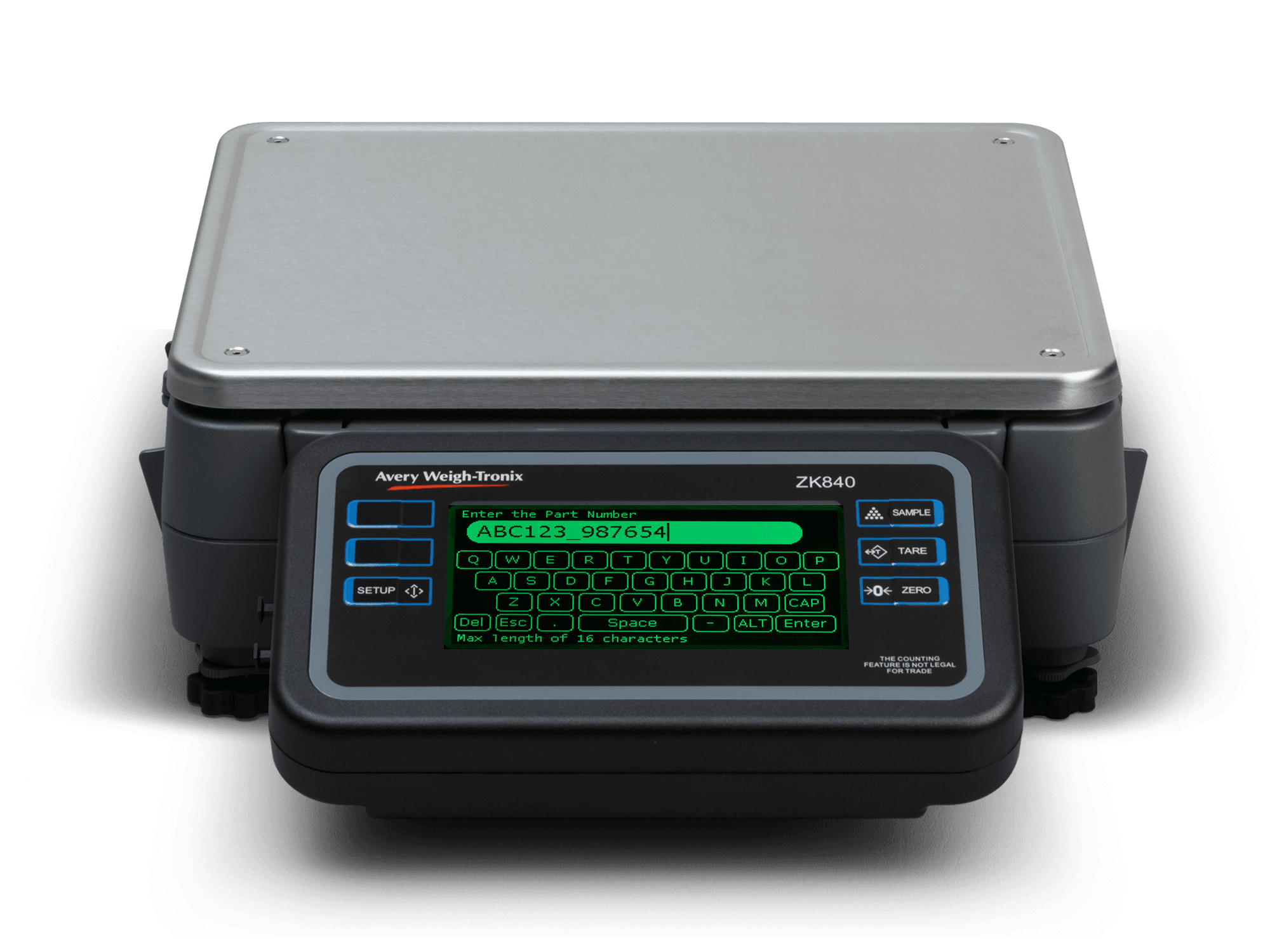 Front view of the Avery Weigh-Tronix ZK840 touchscreen scale