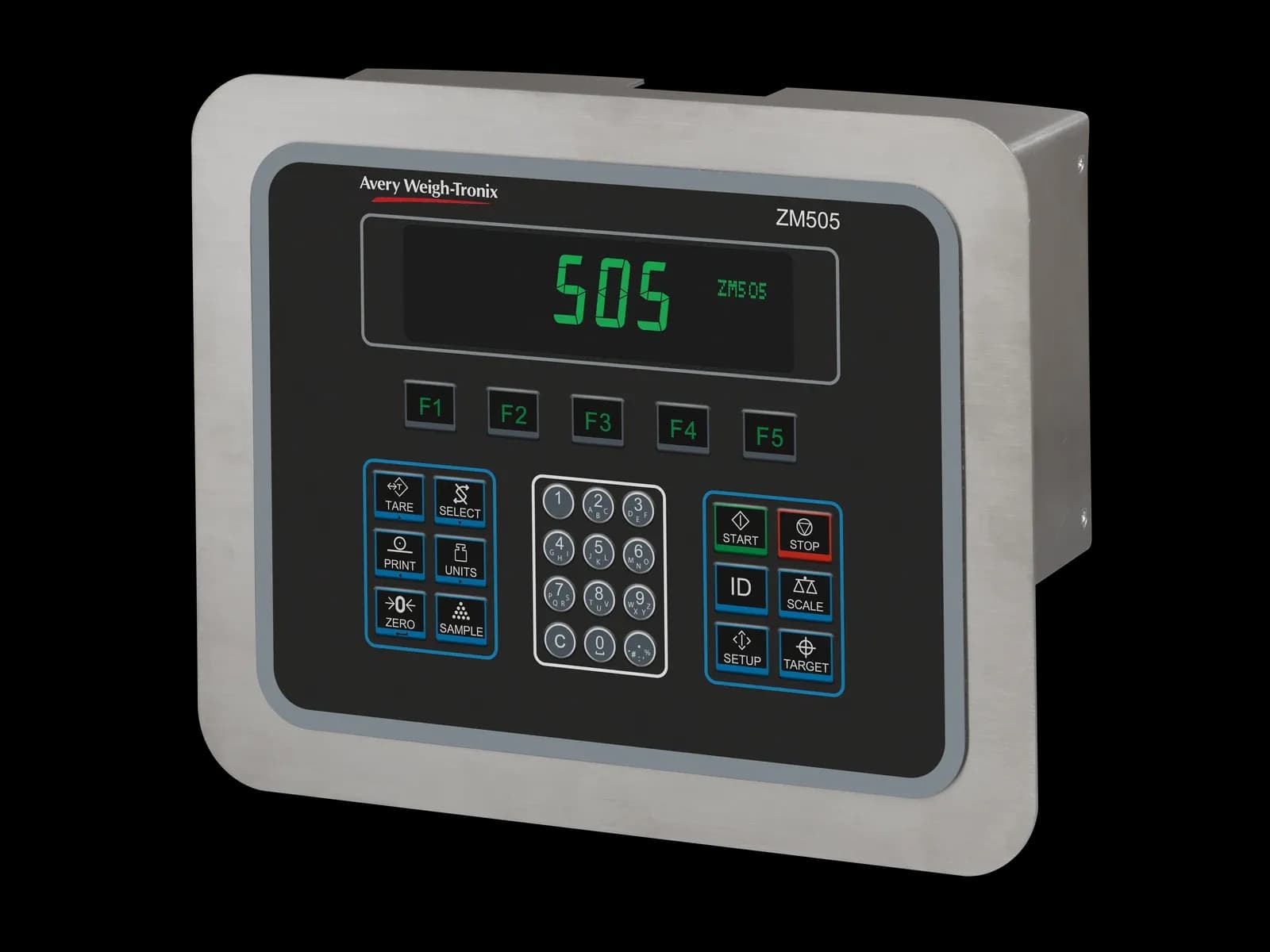 Avery Weigh-Tronix ZM505 Weight Indicator, panel left view