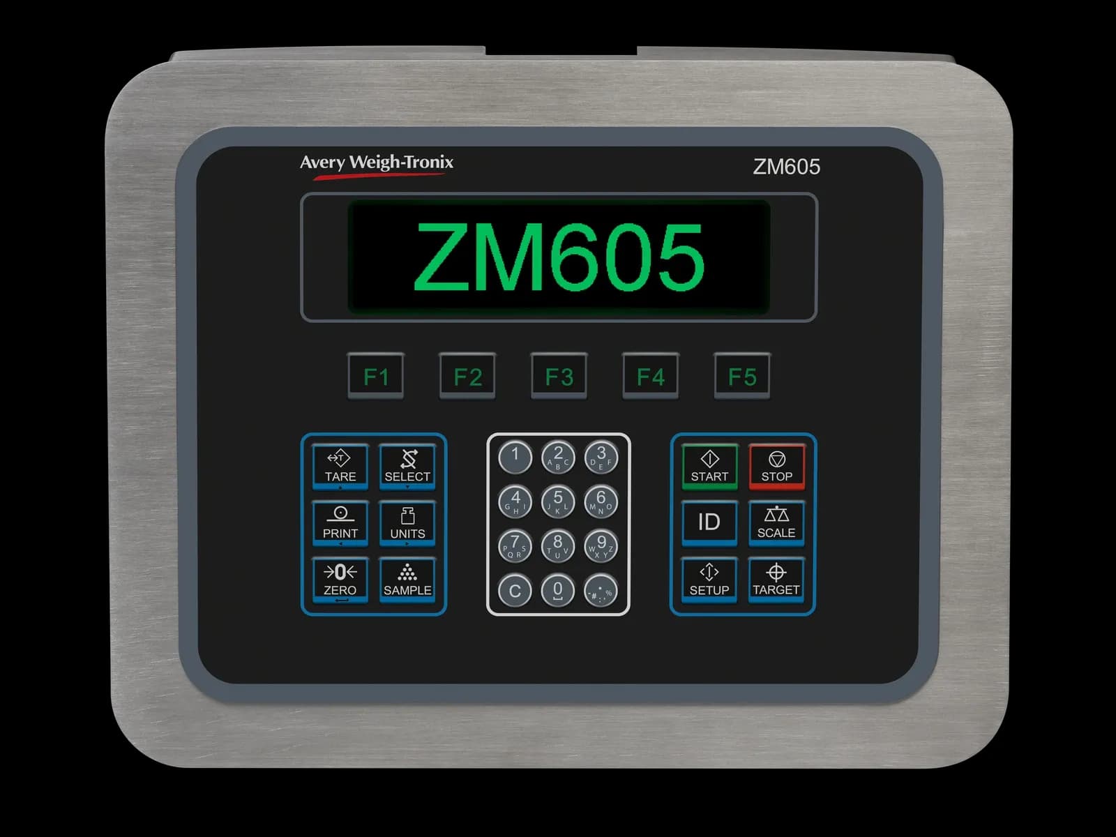 Avery Weigh-Tronix ZM605 Weight Indicator, panel front view