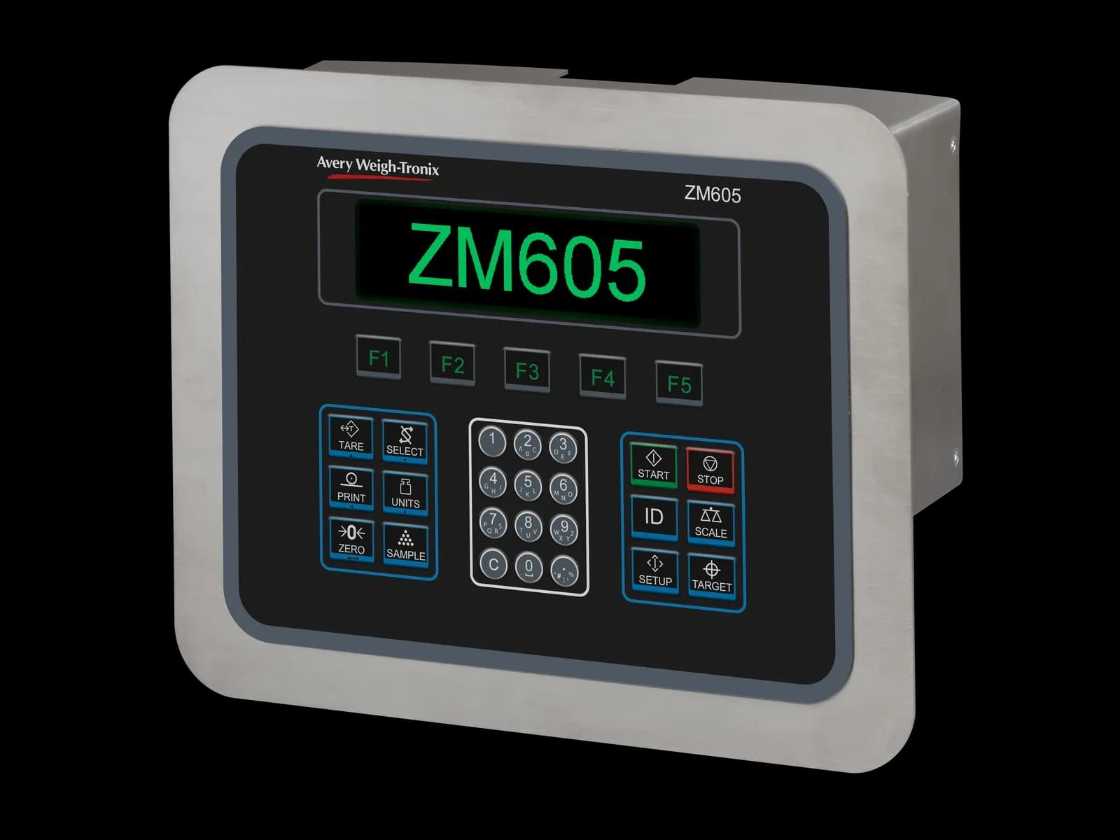 Avery Weigh-Tronix ZM605 Weight Indicator, panel left view