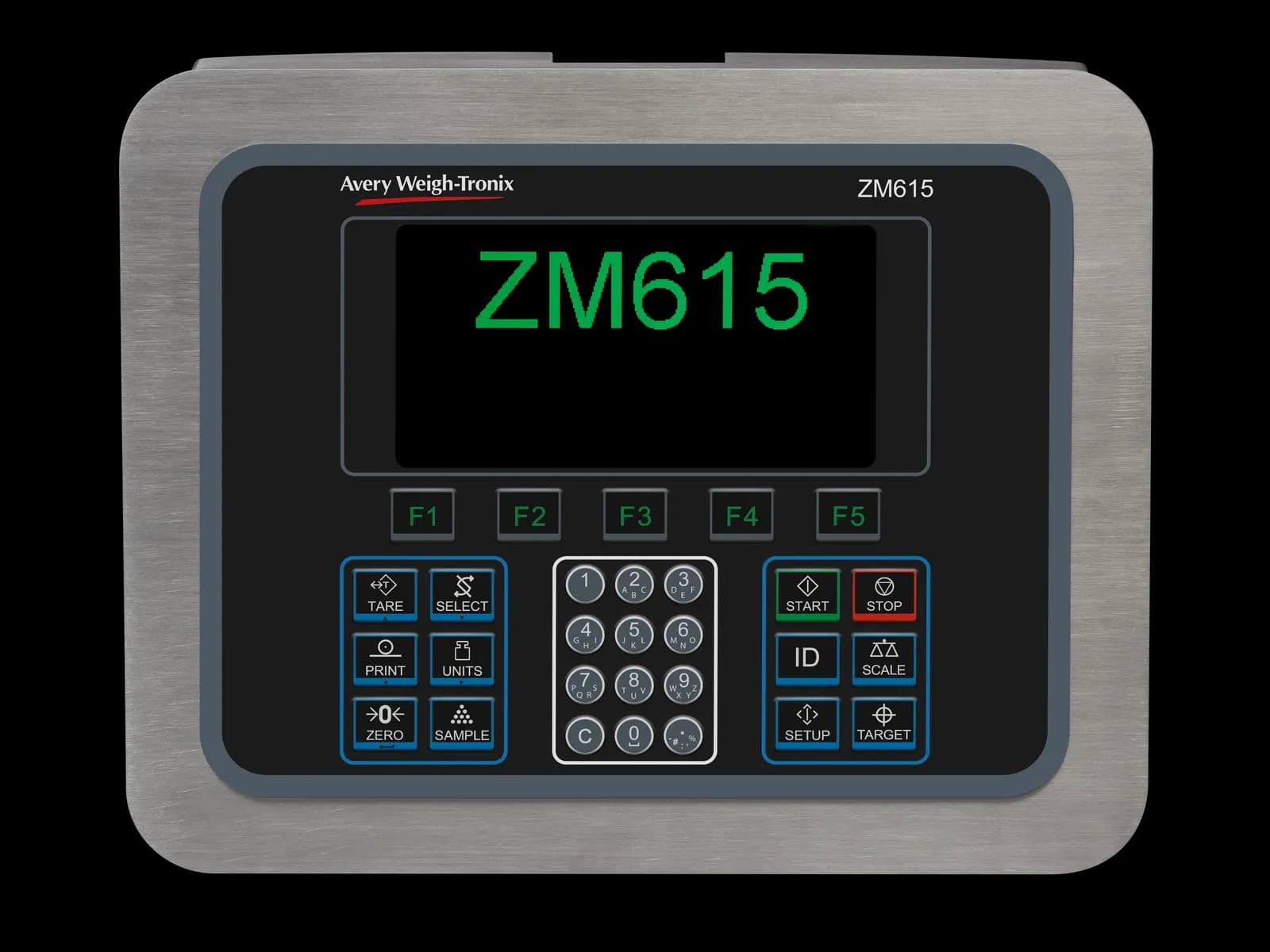 Avery Weigh-Tronix ZM615 Weight Indicator, panel front view