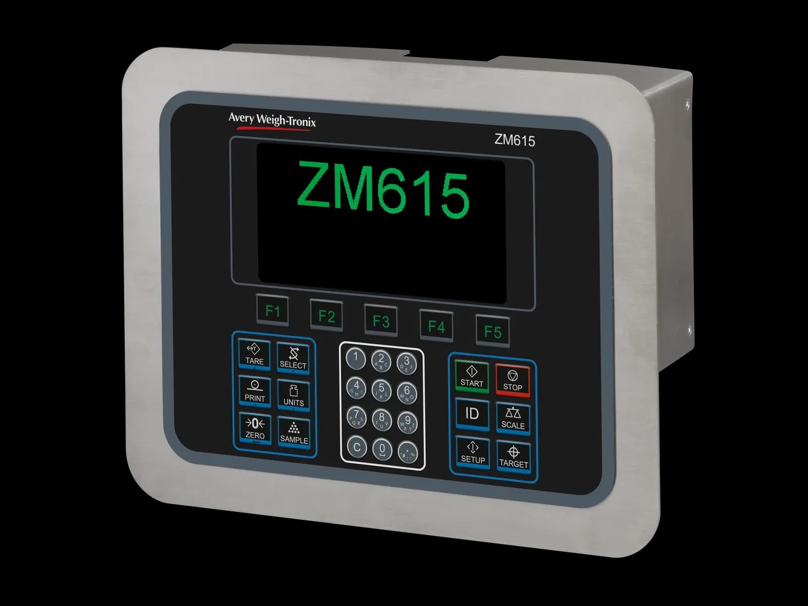 Avery Weigh-Tronix ZM615 Weight Indicator, panel left view