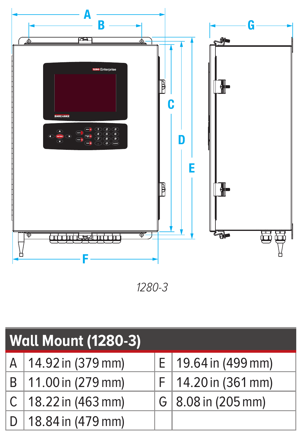 1280-3 Wall dimensions with source legend