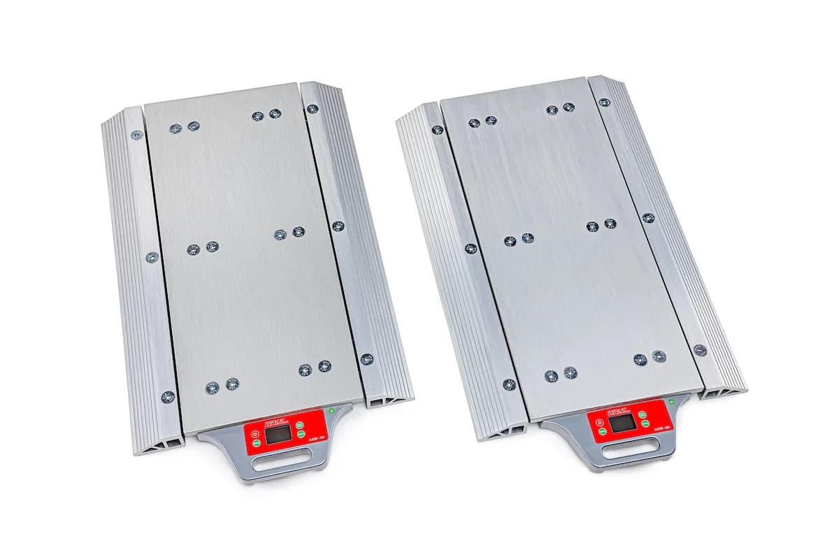 A set of two, AXW-20 portable axle scales from Walz Scale.