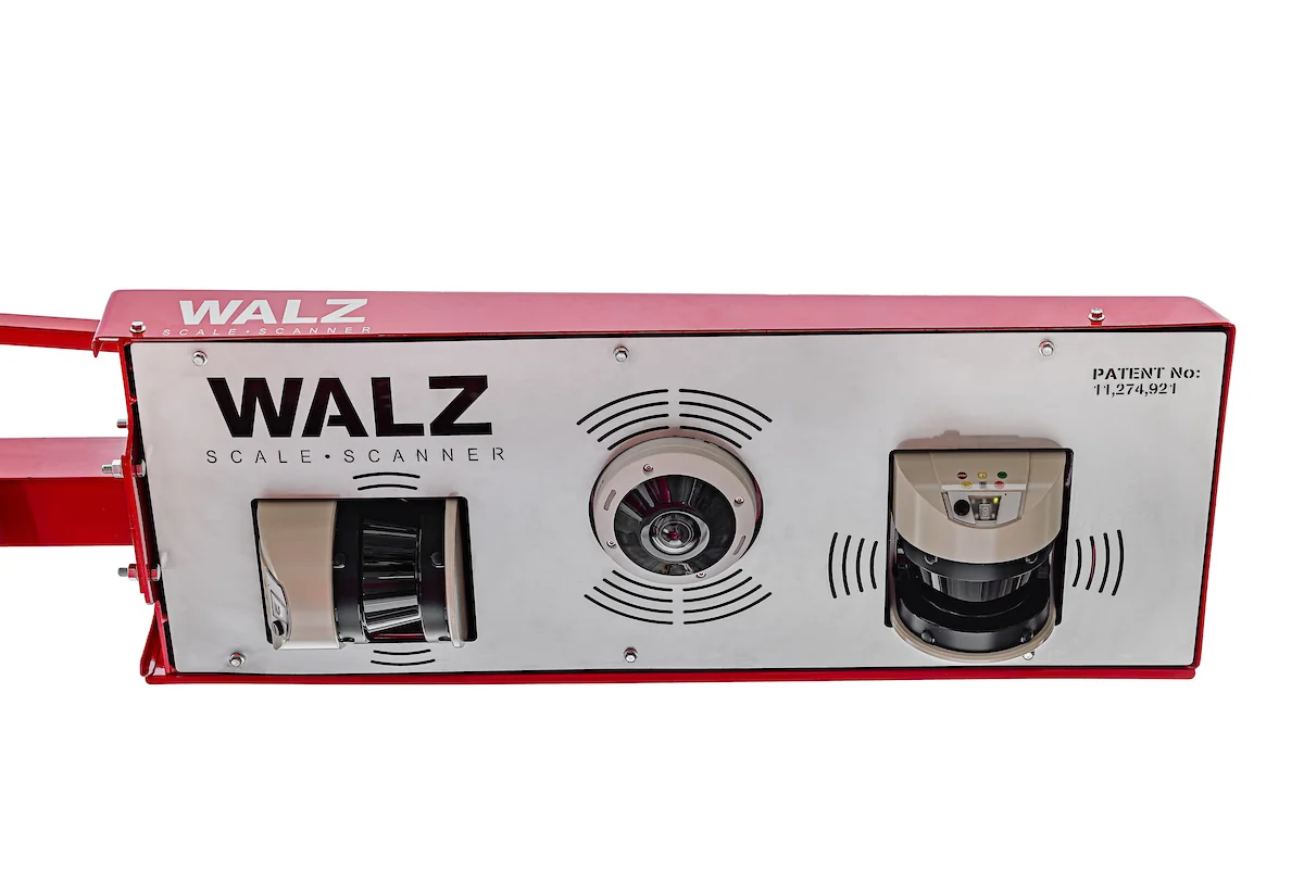 Walz load scanner hardware for industrial truck volume measurement.