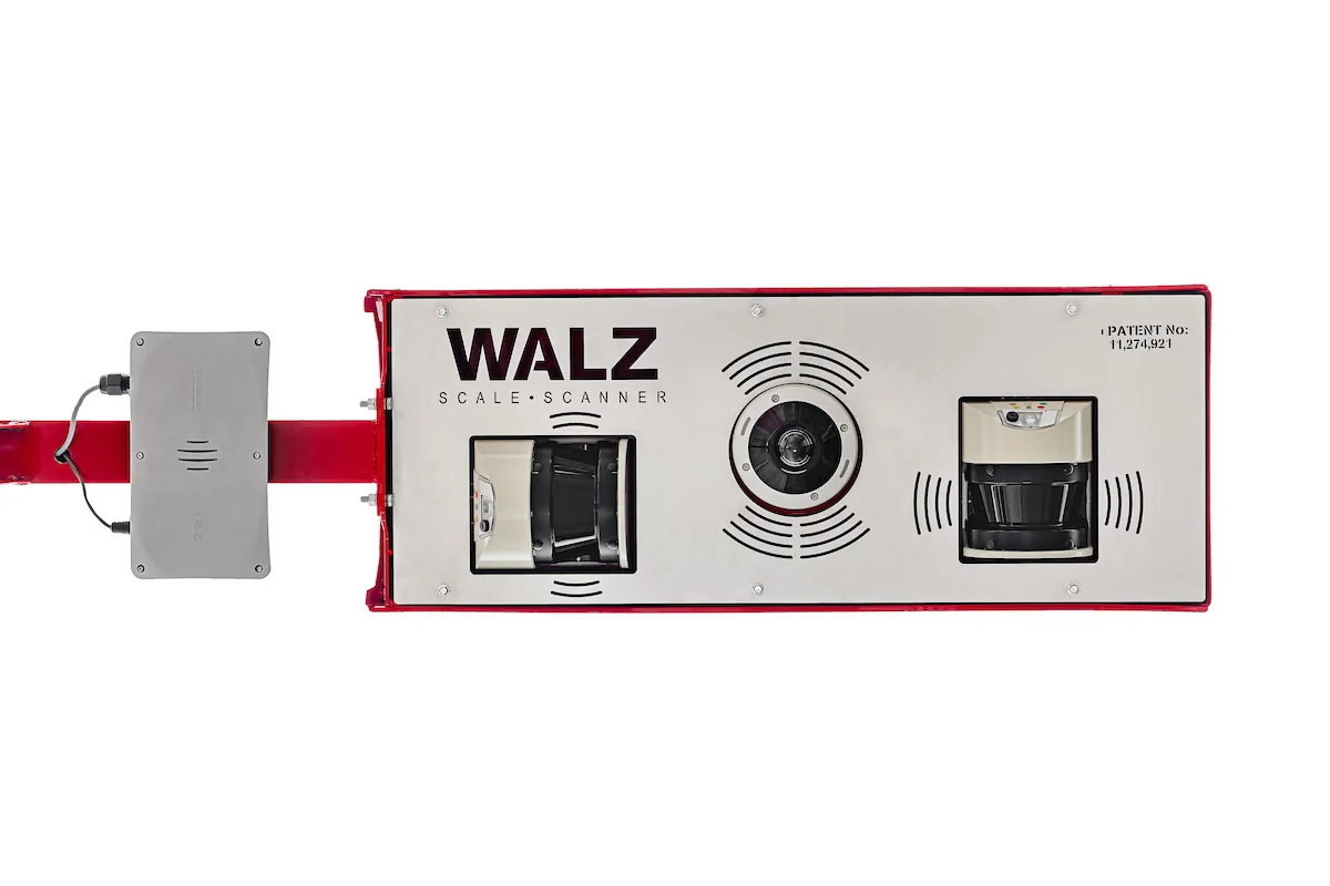 Walz WLS scanner hardware detail for truck load scanning.