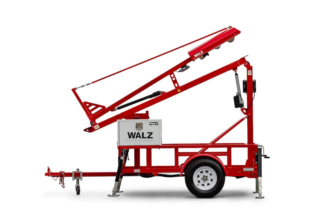 WLS scanner trailer collapsed for transport.