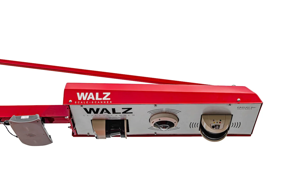 WLS scanner head for industrial truck volumetric scanning.