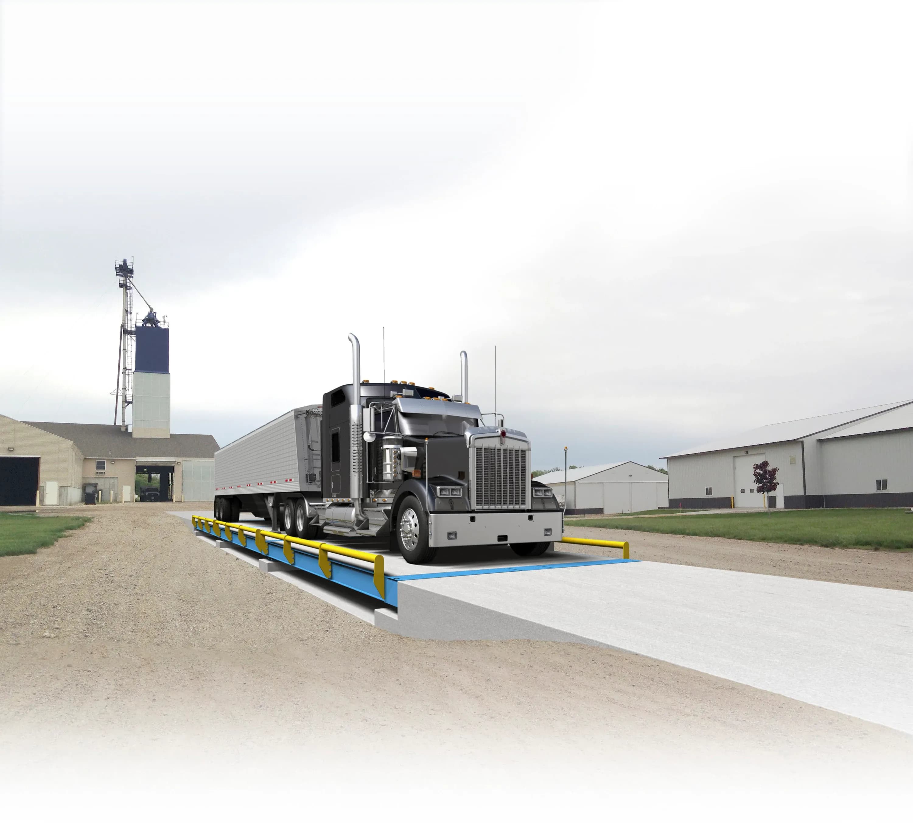 Example Avery Weigh-Tronix BridgeMont BMC-HD concrete deck truck scale installation